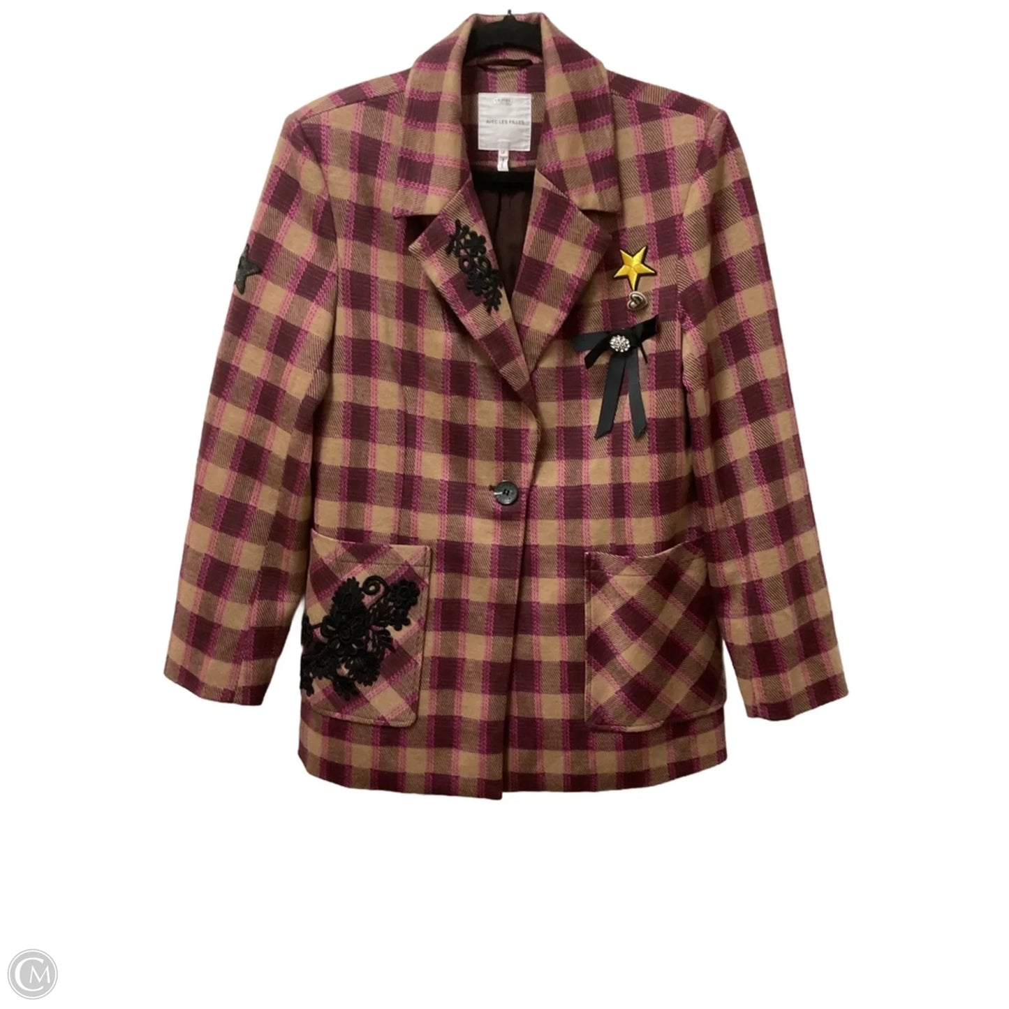Jacket Other By Avec Les Filles In Pink & Tan, Size: Lp