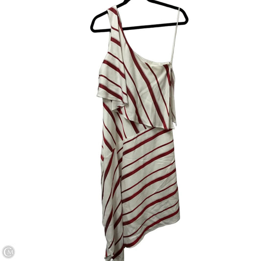 Dress Casual Midi By Banana Republic In Red & White, Size: M