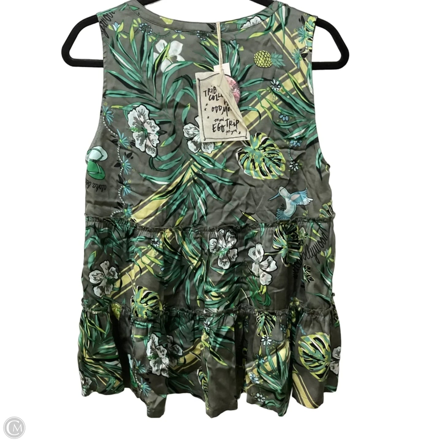 Blouse Sleeveless By Cmc In Tropical Print, Size: S