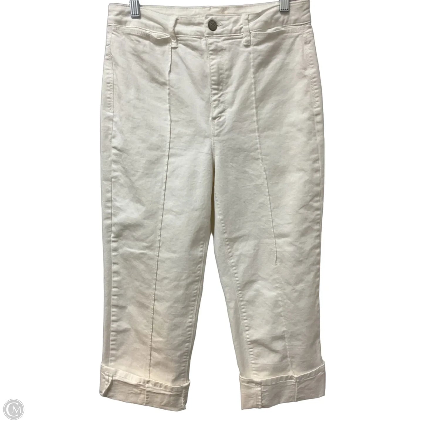Jeans Cropped By Cmc In White Denim, Size: 8