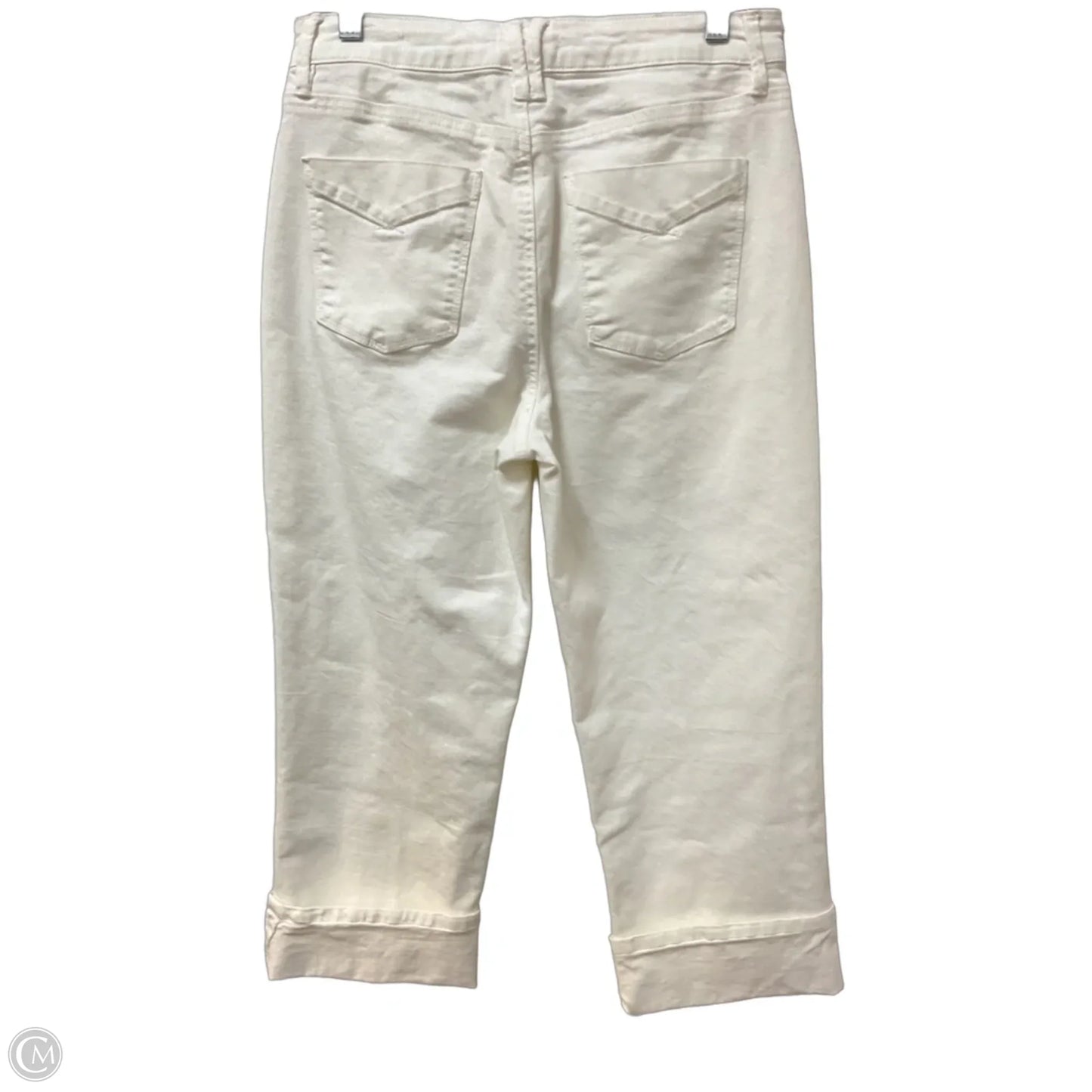 Jeans Cropped By Cmc In White Denim, Size: 8