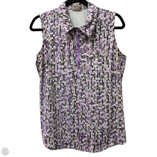 Athletic Tank Top By Jofit In Purple & White, Size: L