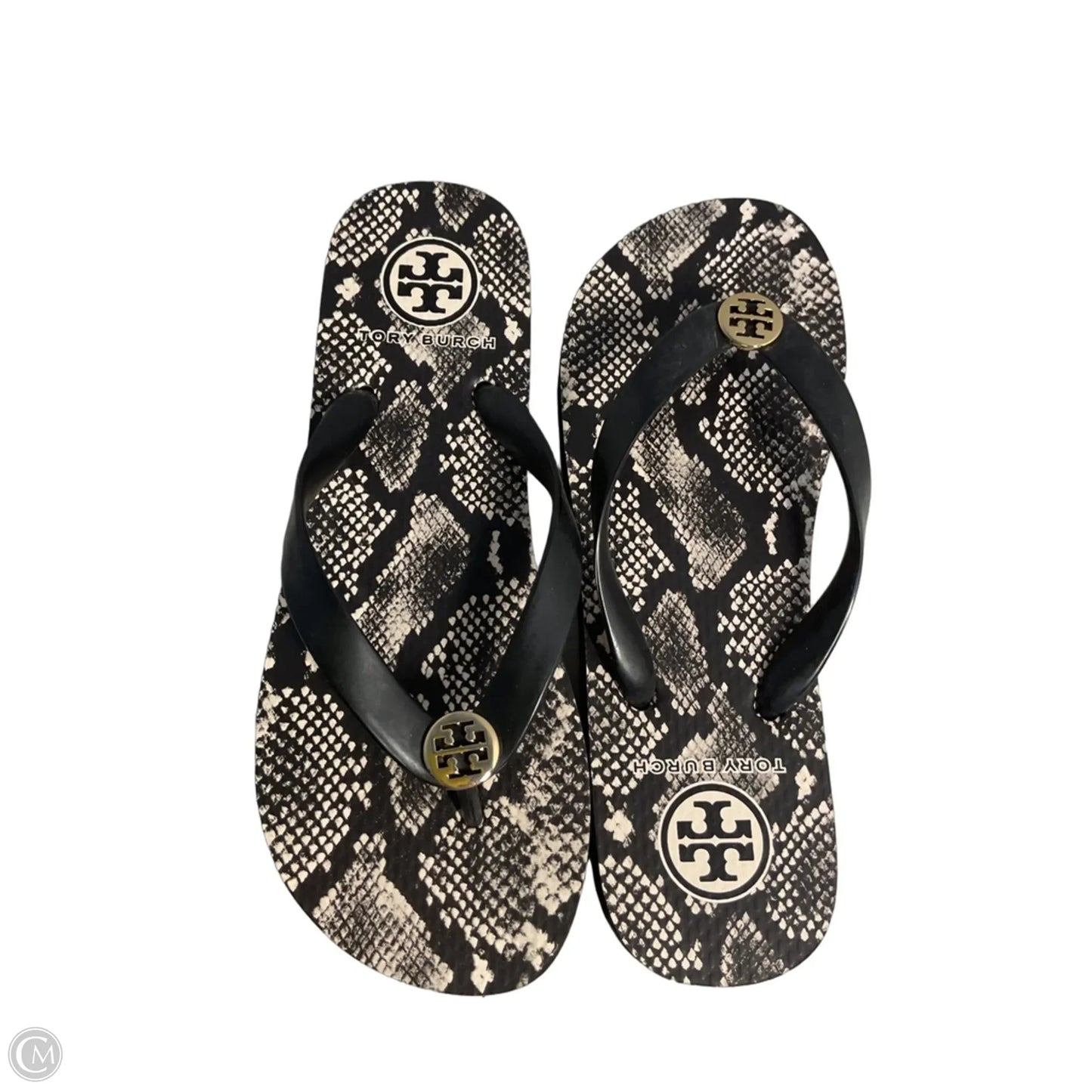 Sandals Designer By Tory Burch In Snakeskin Print, Size: 7