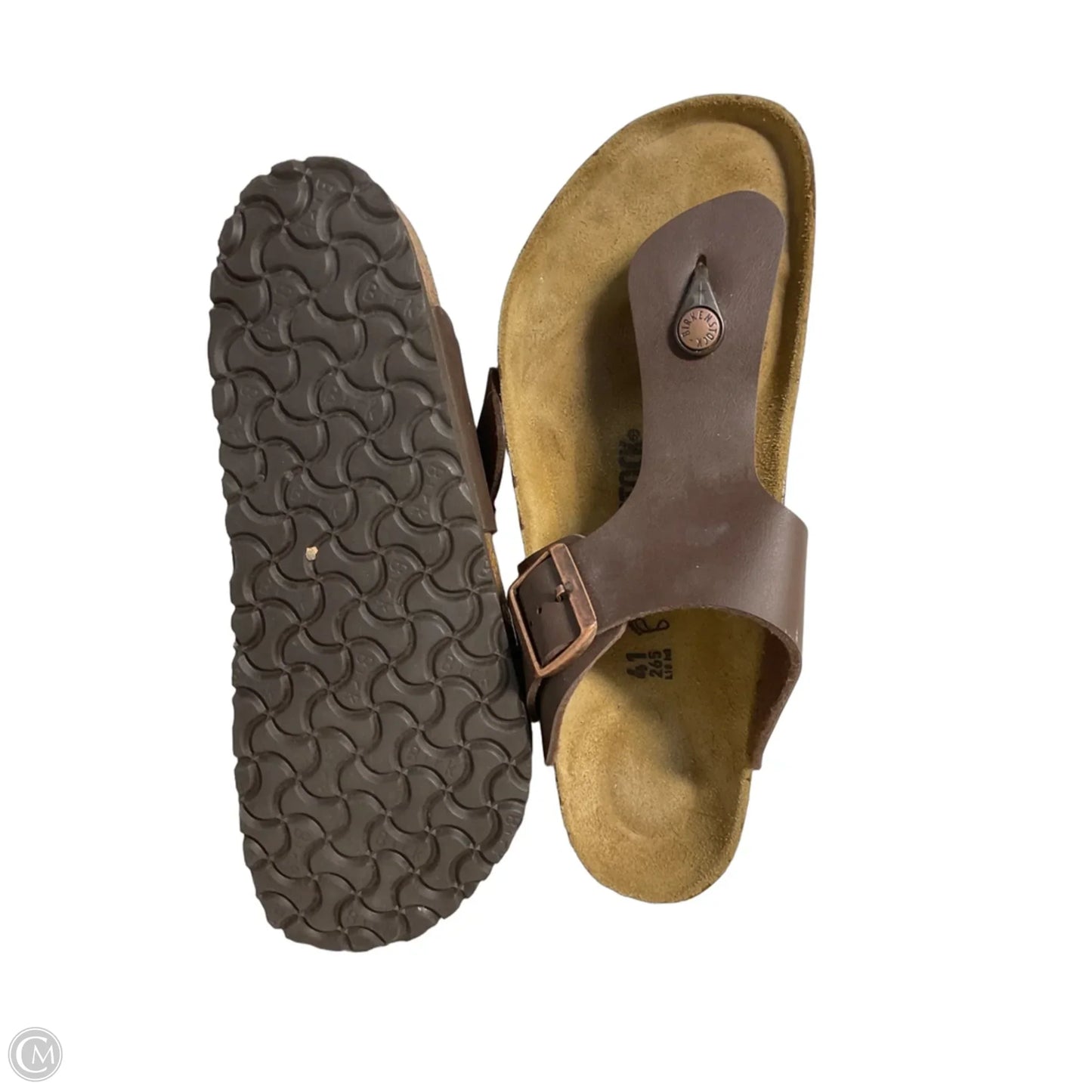 Sandals Flip Flops By Birkenstock In Brown, Size: 10