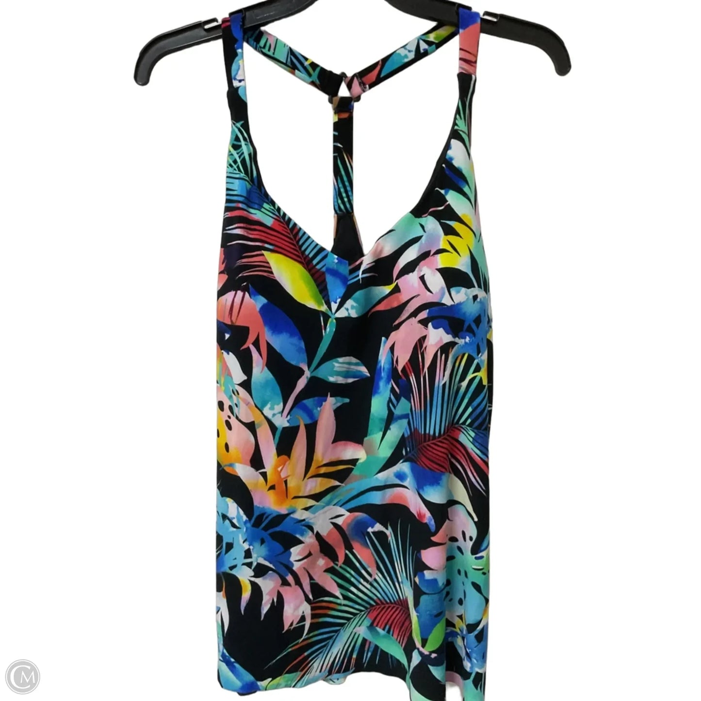 Swimsuit Top By Clothes Mentor In Tropical Print, Size: 2x