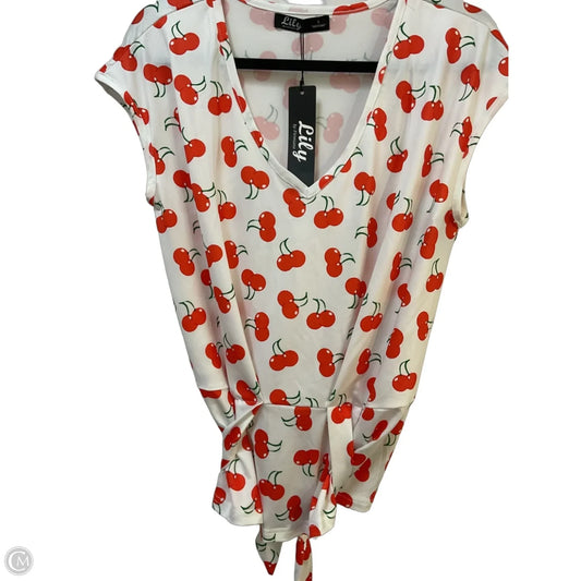 Top Short Sleeve By Lily In White, Size: S