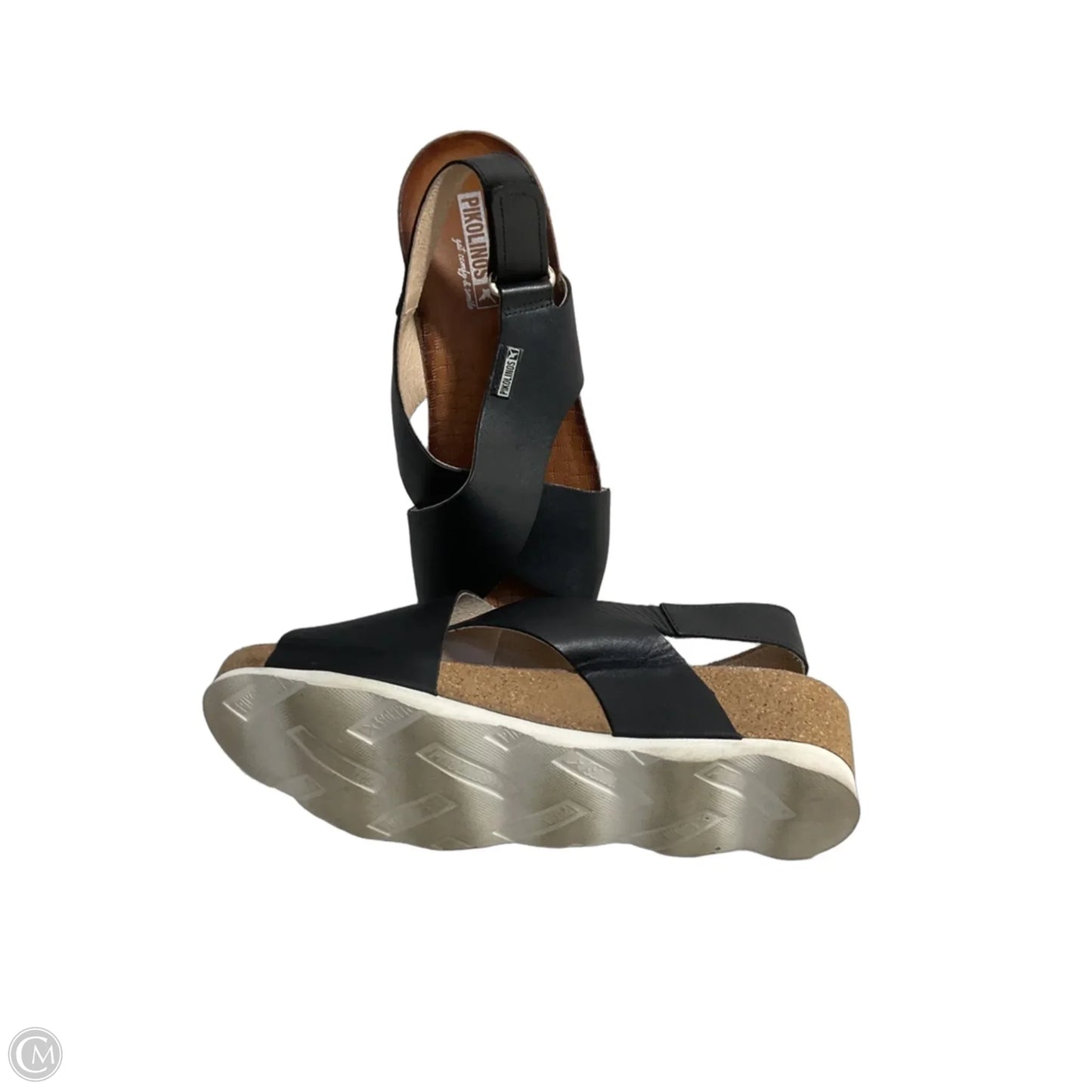 Sandals Heels Wedge By Pikolinos In Black, Size: 8
