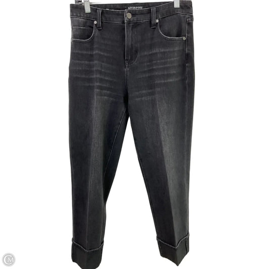 Jeans Cropped By Liverpool In Black Denim, Size: 8