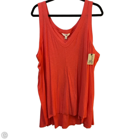 Top Sleeveless By Terra & Sky In Orange, Size: 2x