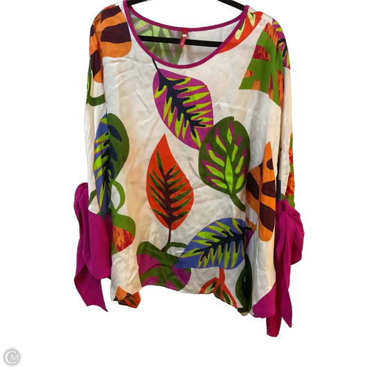 Top 3/4 Sleeve By Cmc In Multi-colored, Size: Xxl