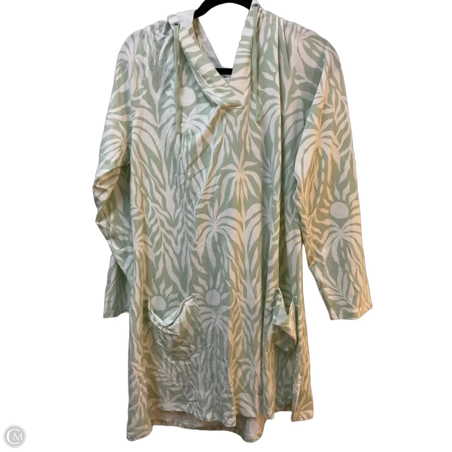 Swimwear Cover-up By Coolibar In Green & White, Size: Xxl