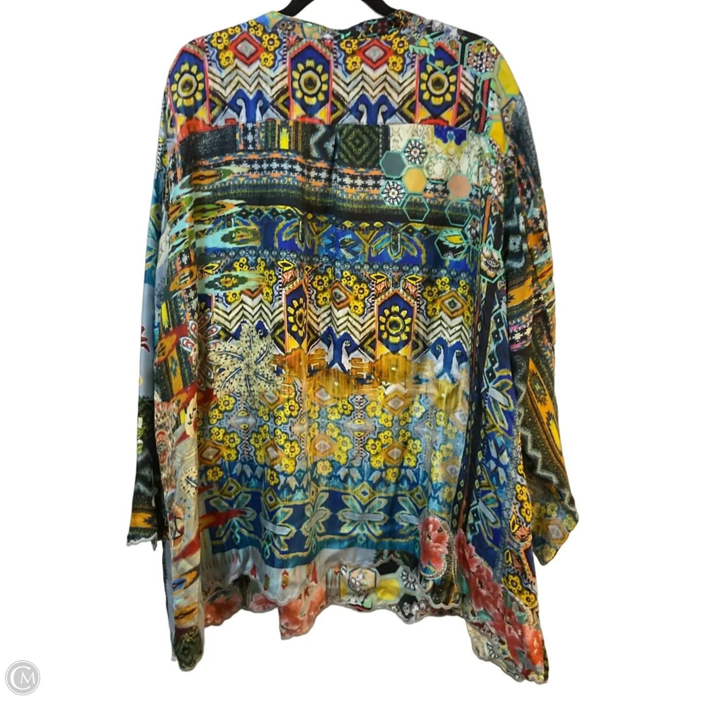 Tunic Long Sleeve By Johnny Was In Floral Print, Size: 3x