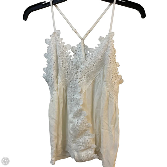 Top Sleeveless By Clothes Mentor In White, Size: S