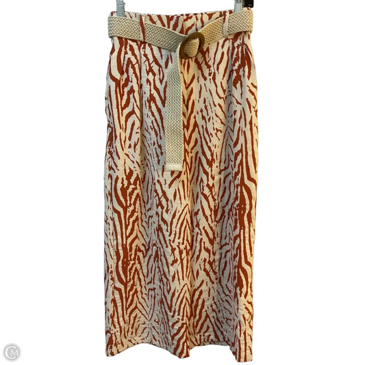 Pants Wide Leg By Clothes Mentor In Cream & Orange, Size: Xs