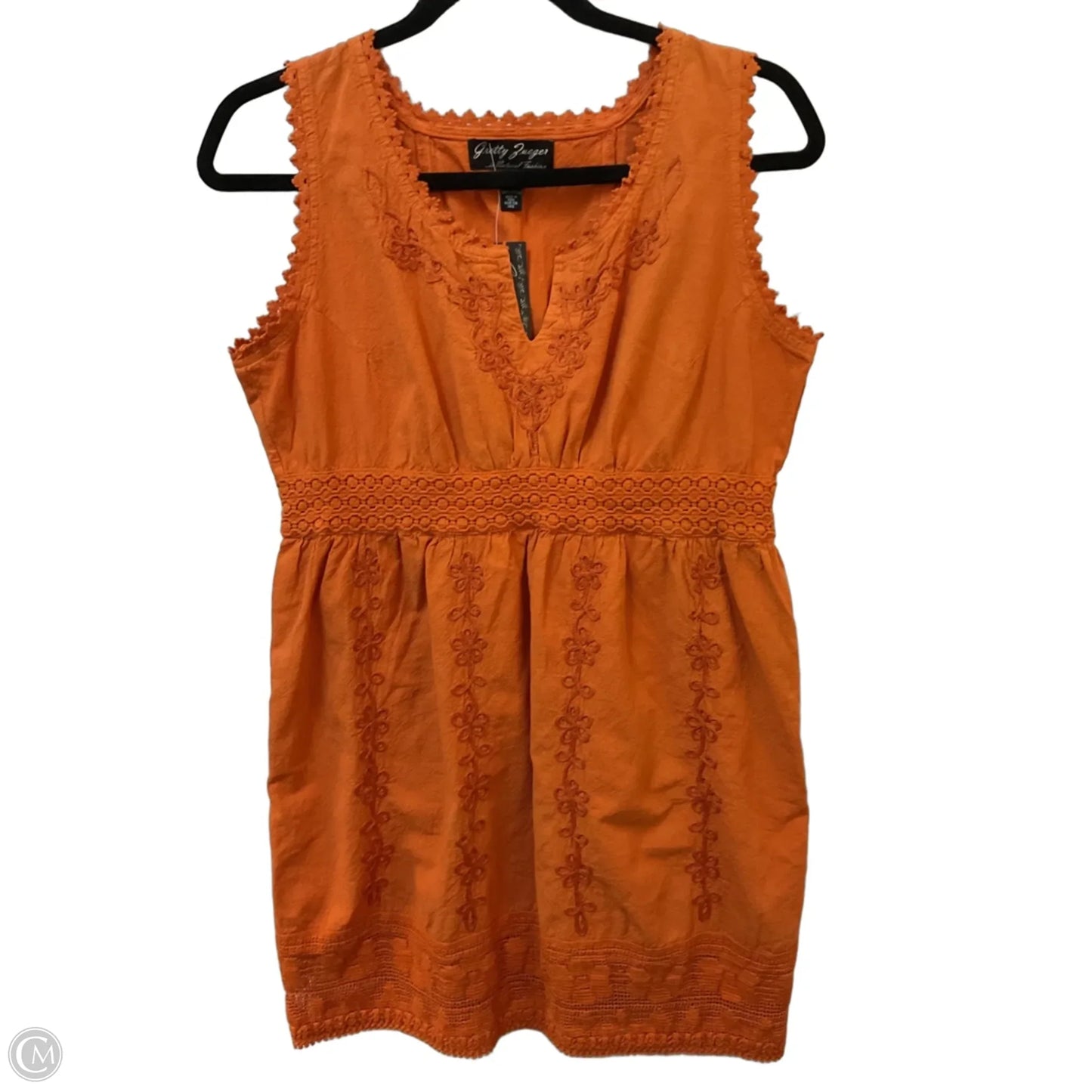 Dress Casual Midi By Cmc In Orange, Size: S
