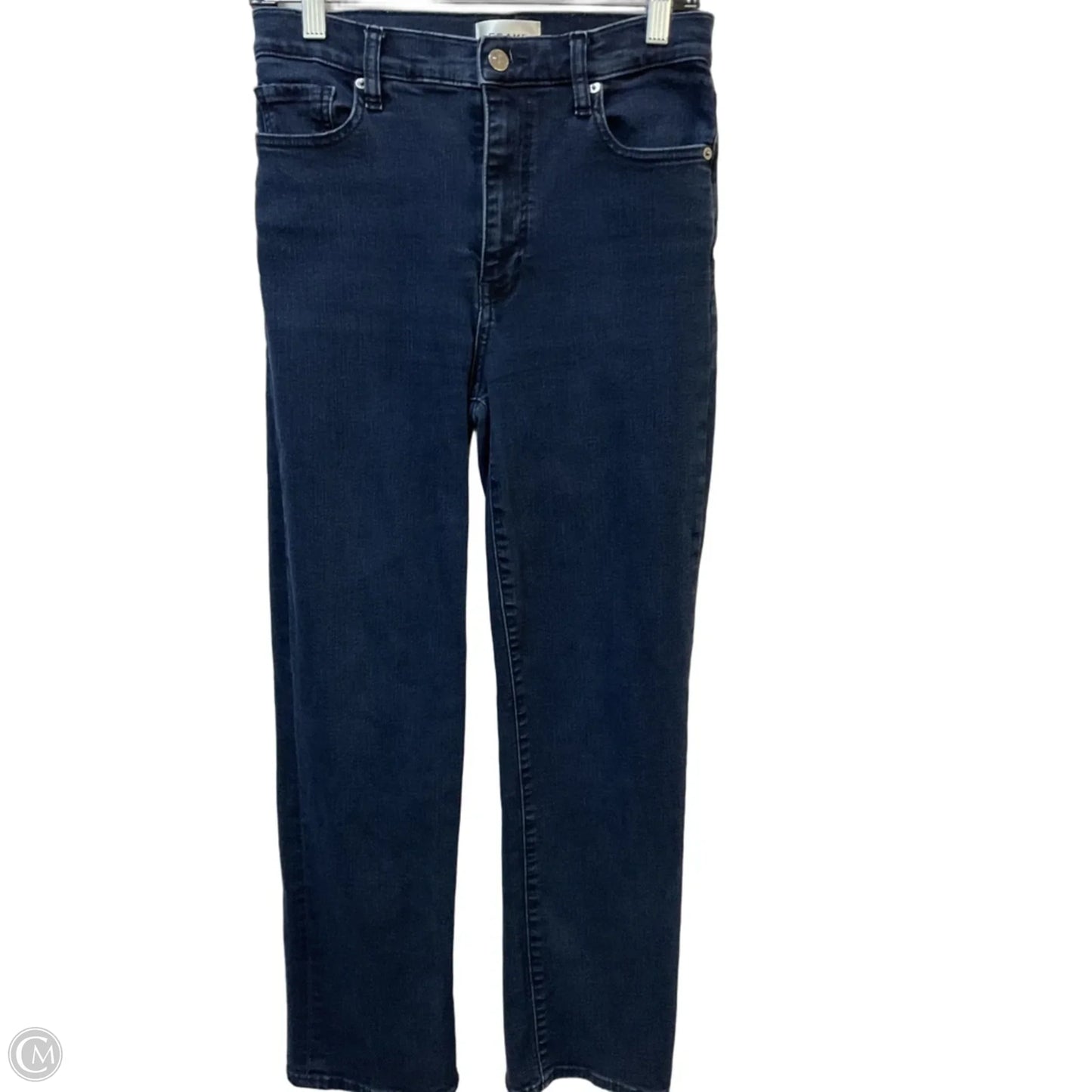 Jeans Straight By Frame In Blue Denim, Size: 4