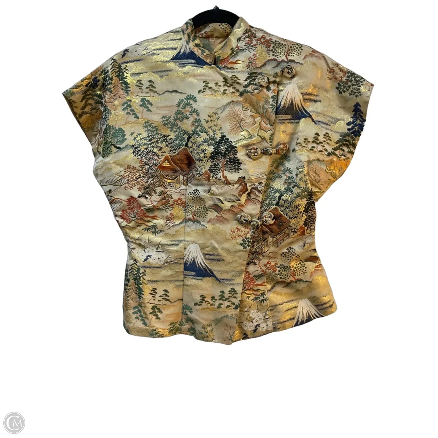 Top Short Sleeve By Clothes Mentor In Beige, Size: M