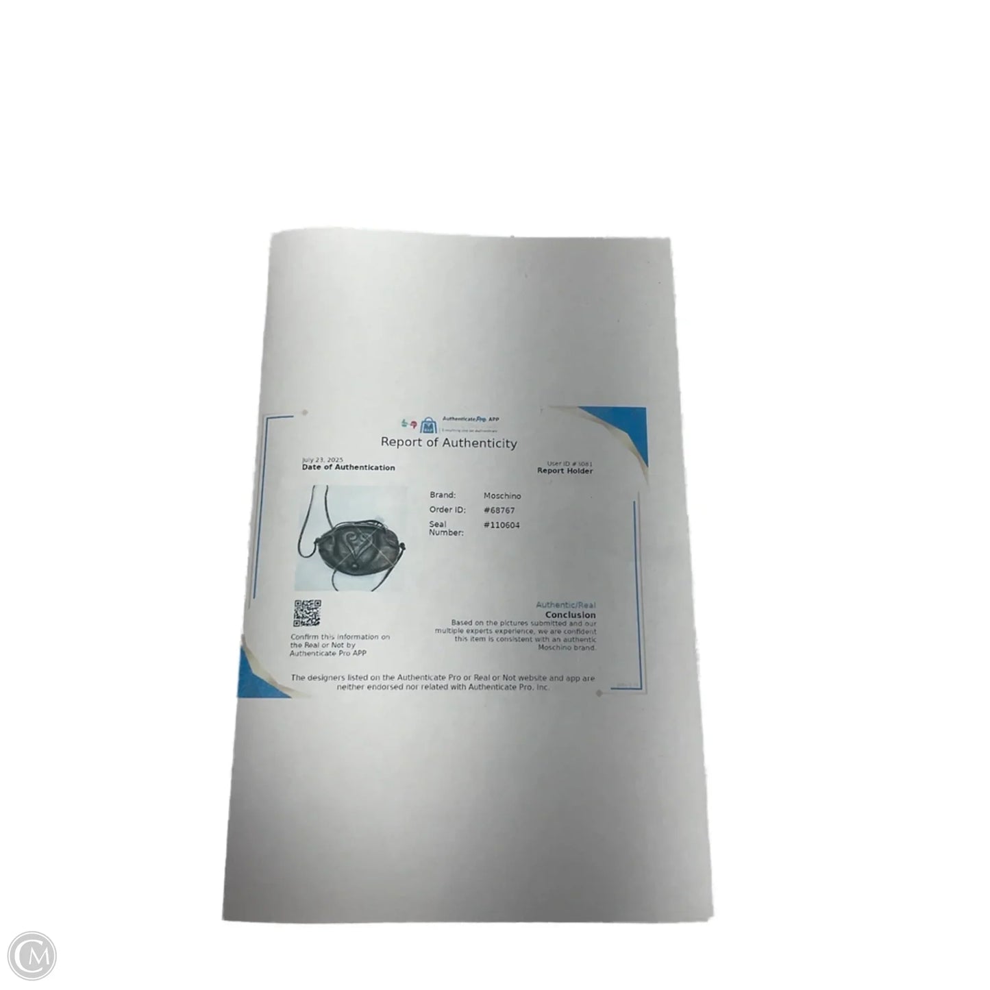 Crossbody Luxury Designer By Moschino, Size: Small