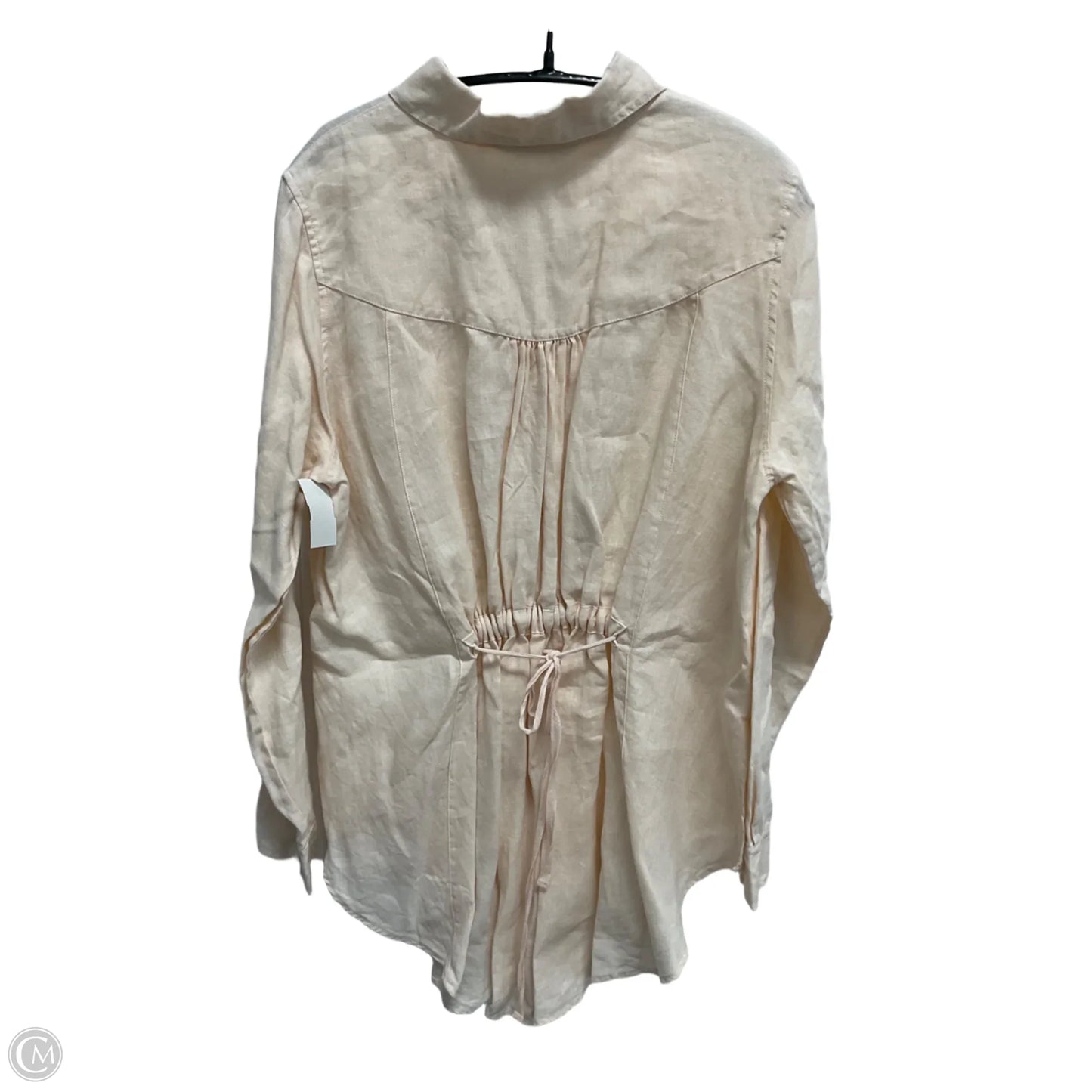 Blouse Long Sleeve By Soft Surroundings In Peach, Size: M