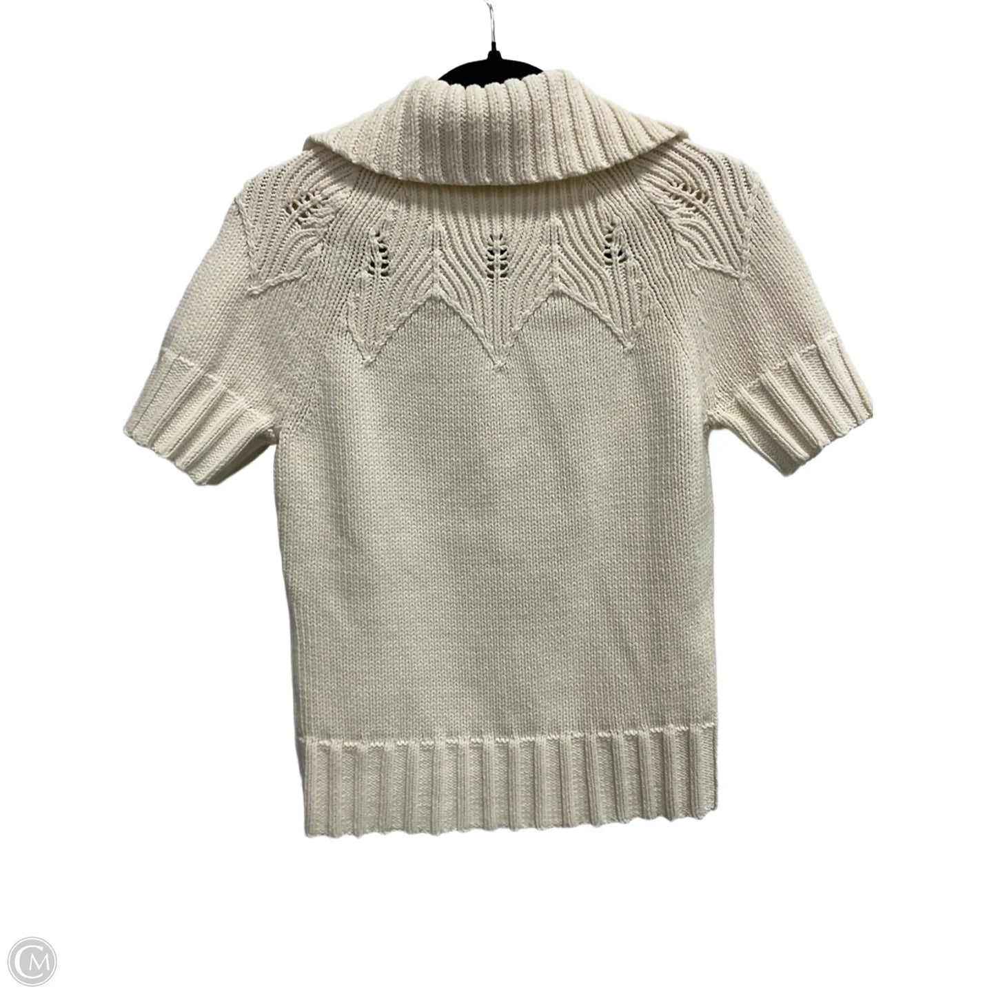 Sweater Short Sleeve By Nautica In Cream, Size: M