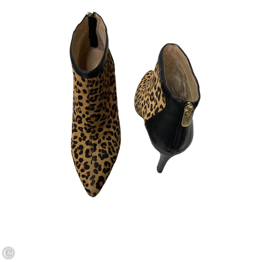 Boots Ankle Heels By Adrienne Vittadini In Leopard Print, Size: 10