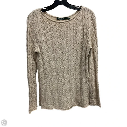 Sweater By Lauren By Ralph Lauren In Beige, Size: M
