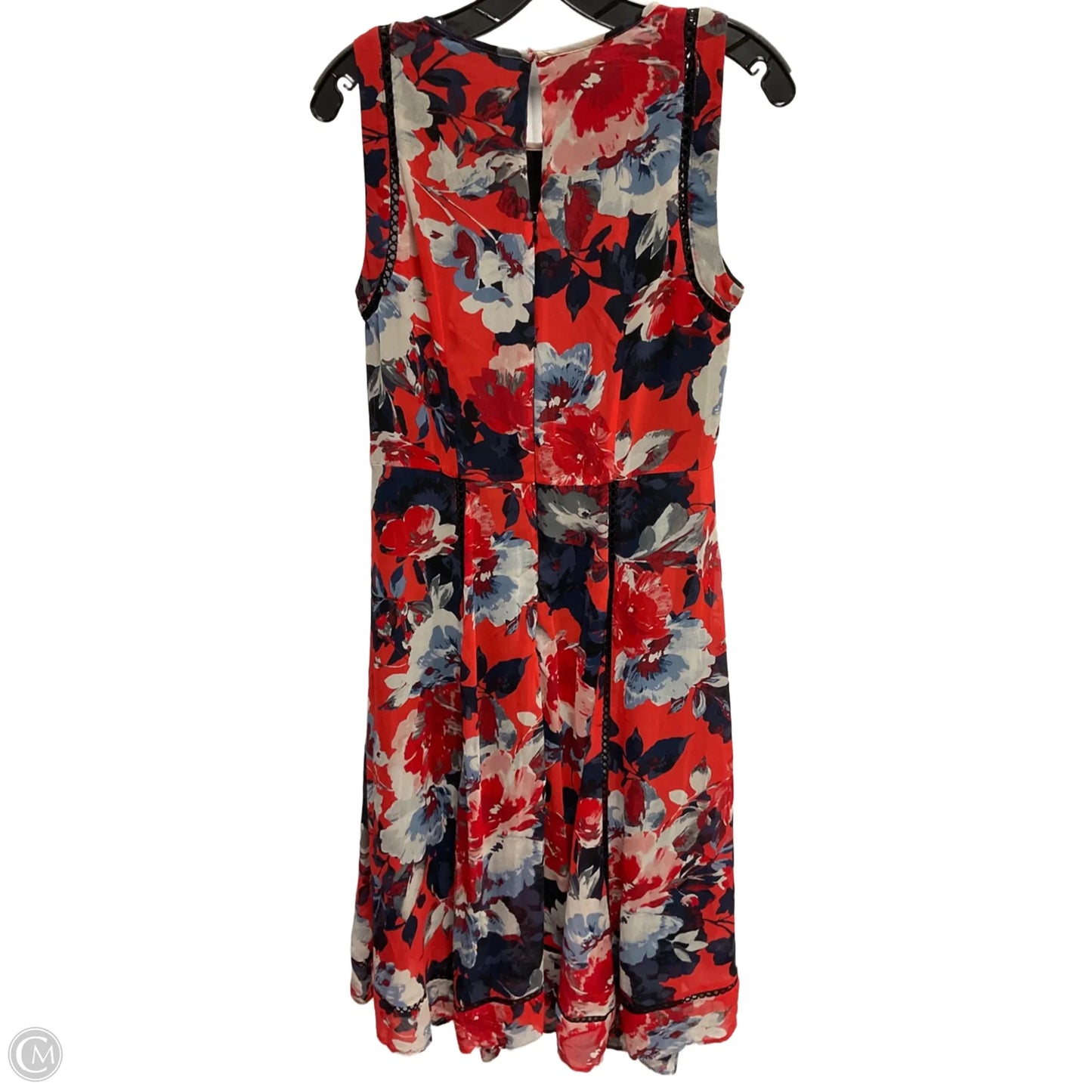 Dress Party Midi By Just Taylor In Blue & Red, Size: M