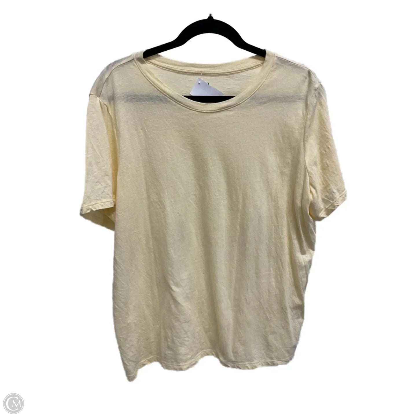 Top Short Sleeve Basic By Ana In Yellow, Size: Xl
