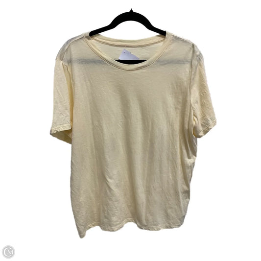 Top Short Sleeve Basic By Ana In Yellow, Size: Xl