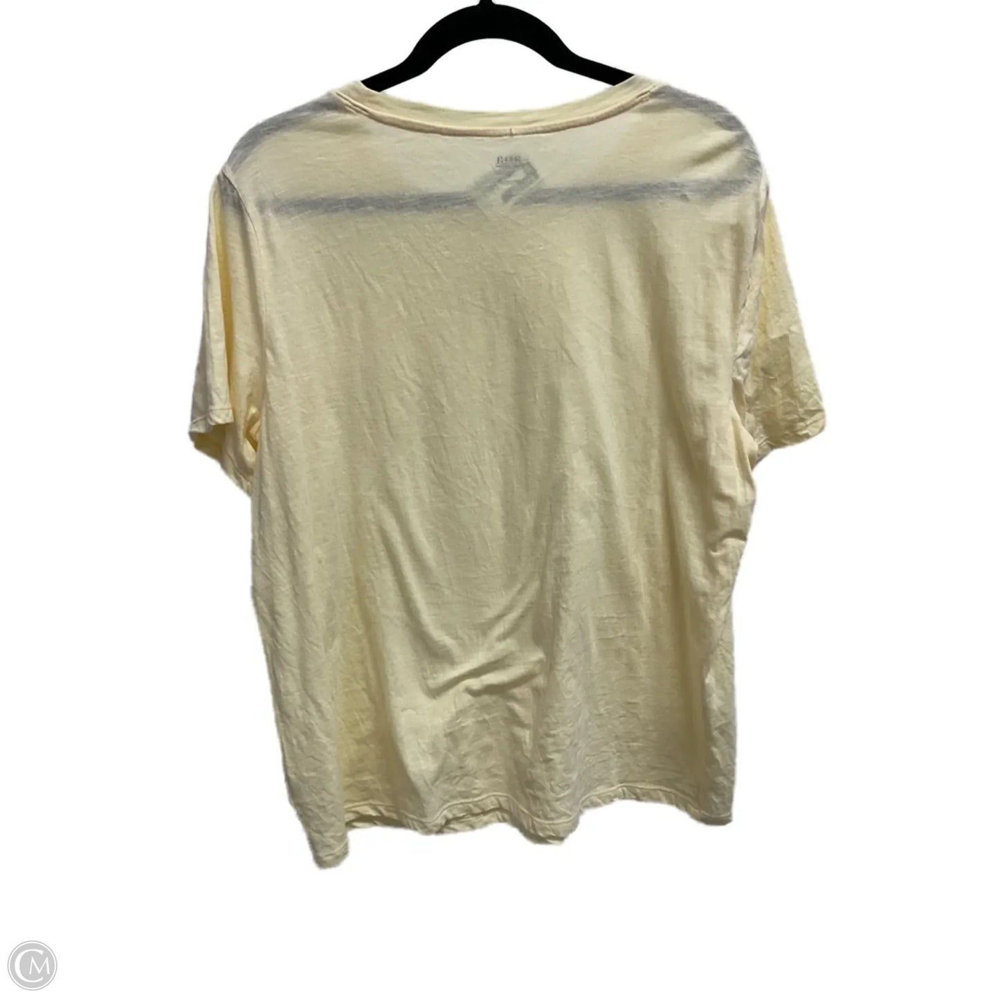 Top Short Sleeve Basic By Ana In Yellow, Size: Xl