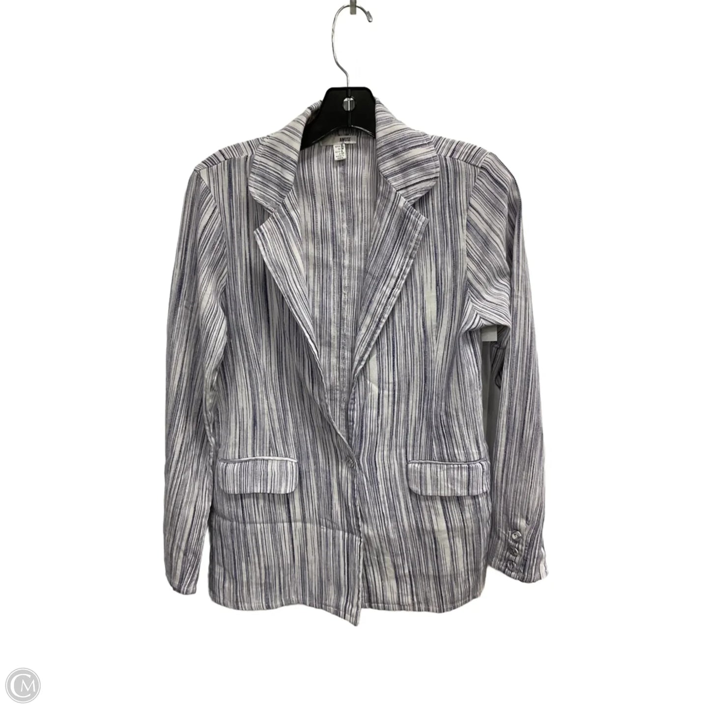Blazer By Clothes Mentor In Striped Pattern, Size: Xs