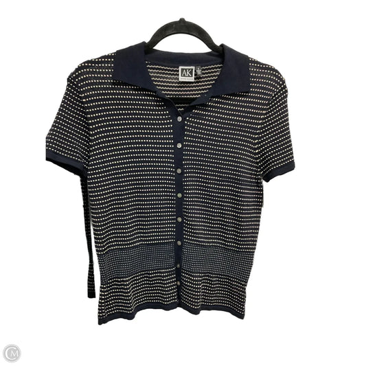 Top Short Sleeve By Anne Klein In Navy, Size: S