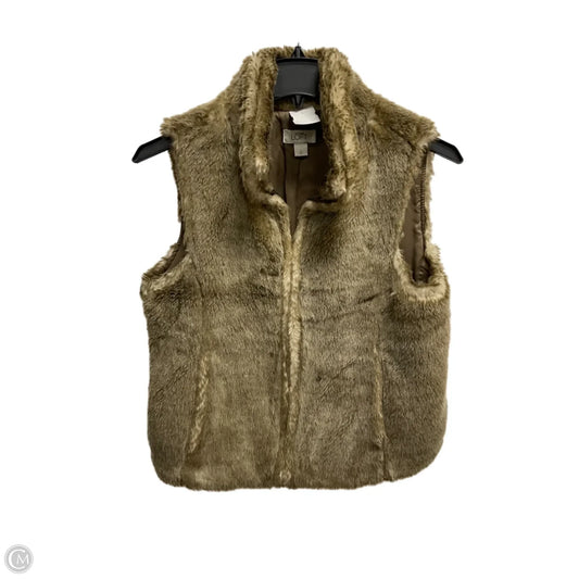 Vest Faux Fur & Sherpa By Loft In Beige, Size: S