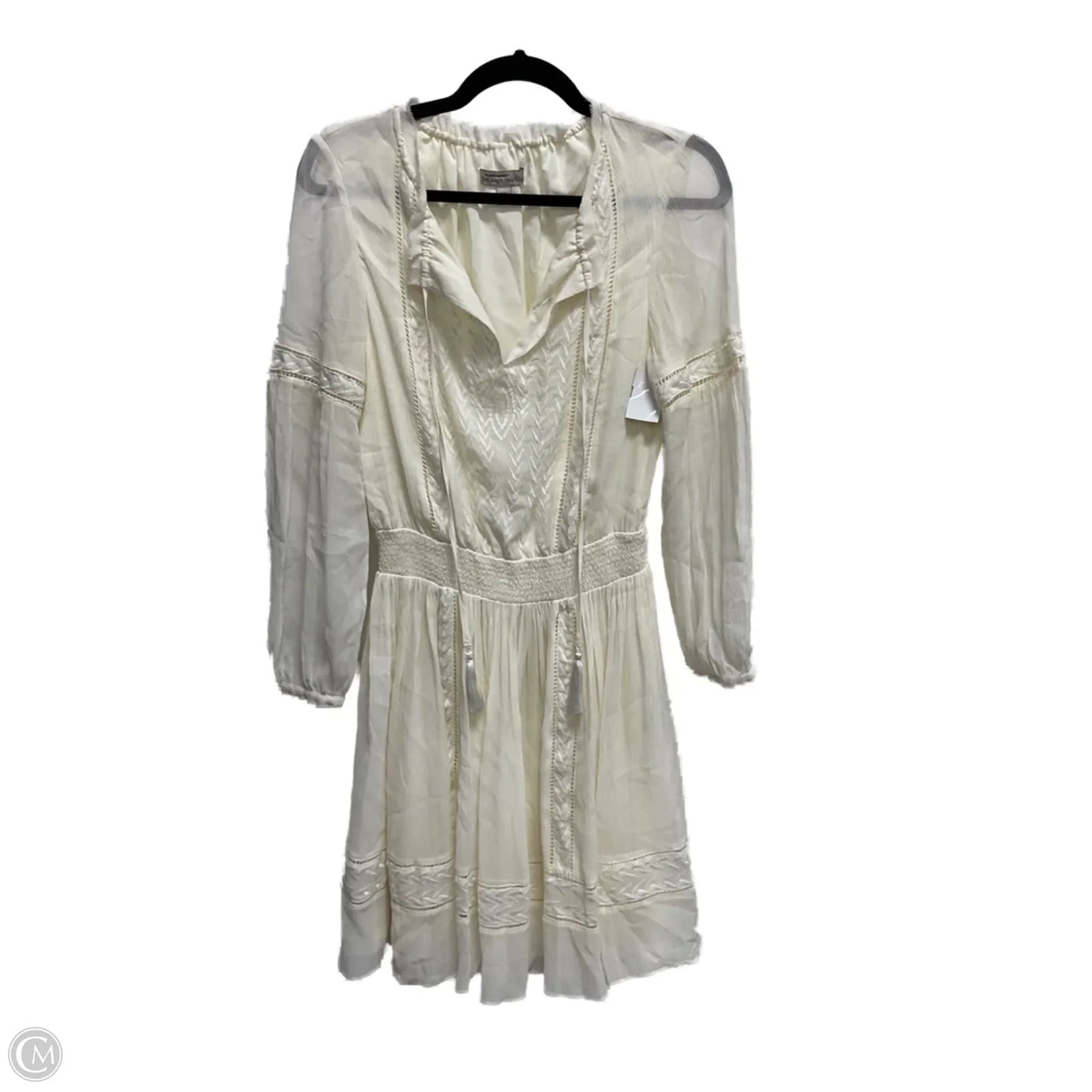Dress Casual Midi By Banana Republic In Cream, Size: Xs