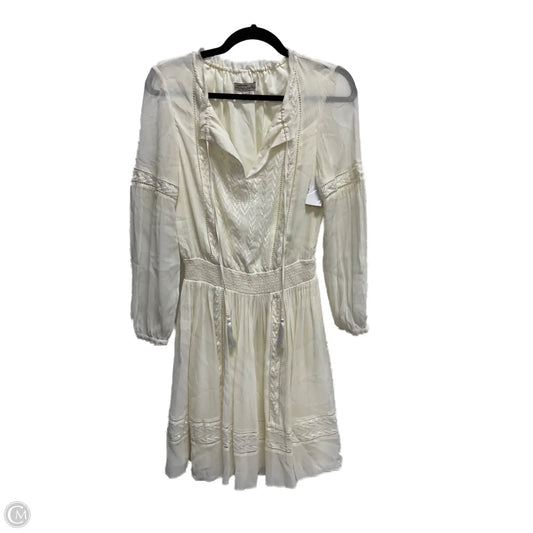 Dress Casual Midi By Banana Republic In Cream, Size: Xs