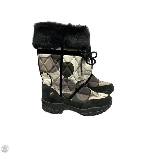 Boots Designer By Coach In Grey, Size: 8