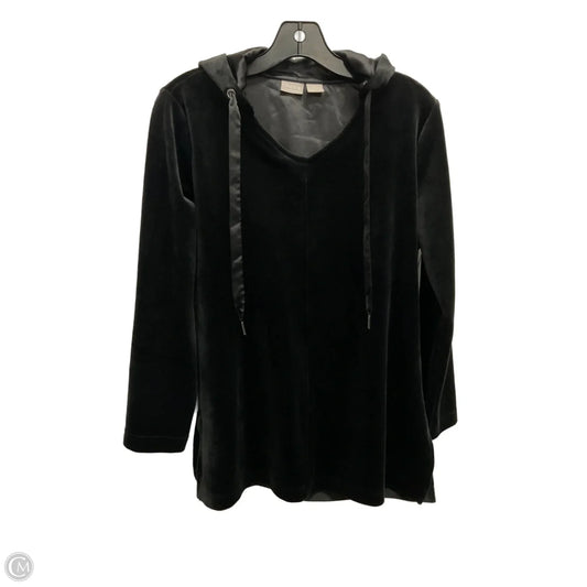 Sweatshirt Hoodie By Chicos In Black, Size: Mp