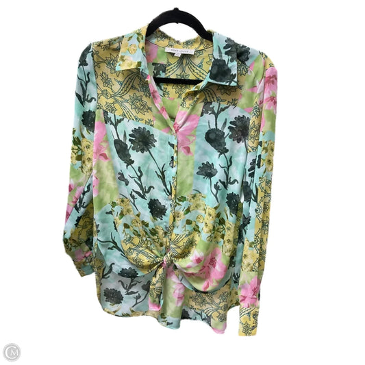 Blouse Long Sleeve By Rose And Olive In Floral Print, Size: 2