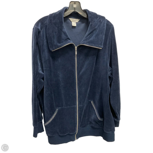 Sweatshirt Collar By Christopher And Banks In Navy, Size: 1x
