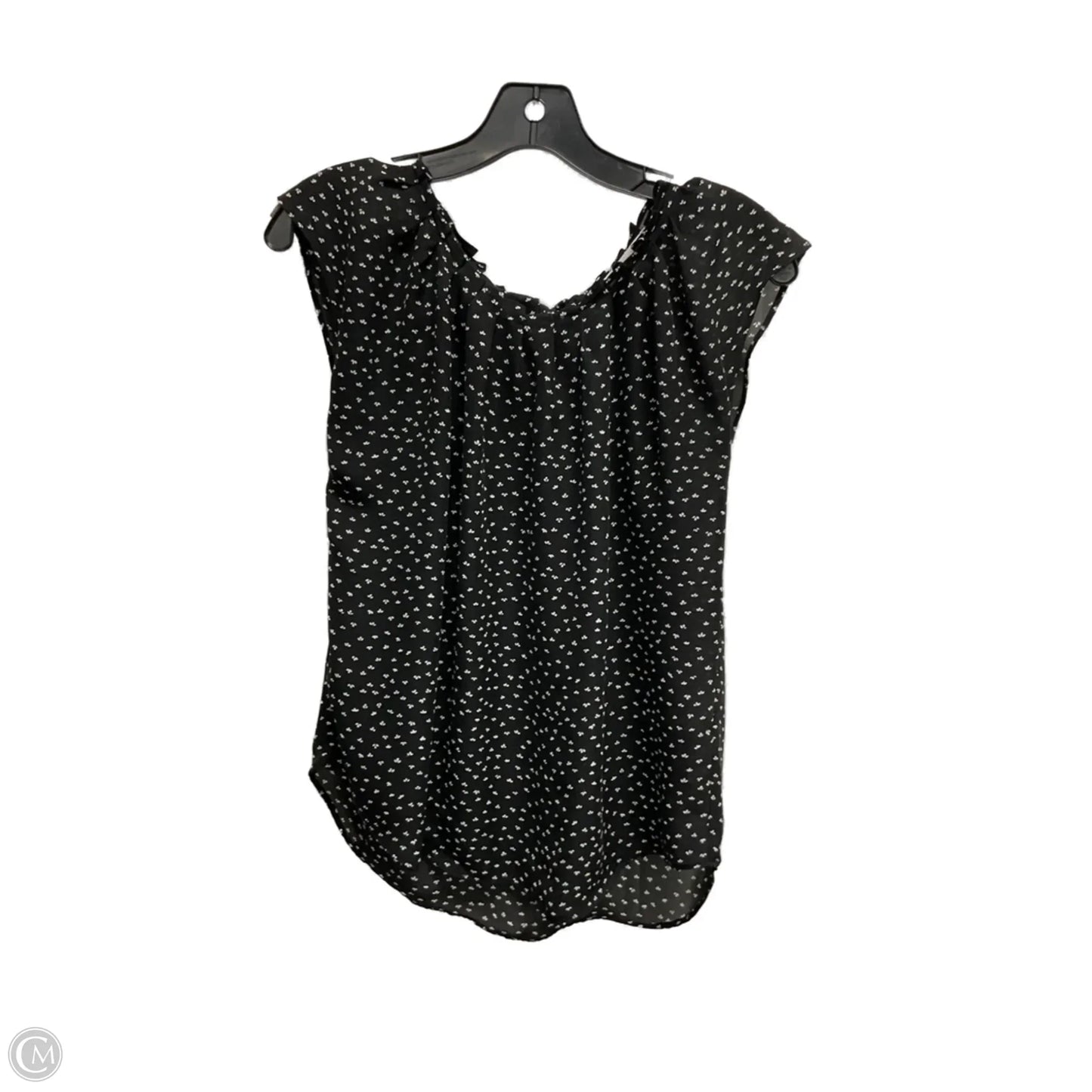 Blouse Short Sleeve By Lc Lauren Conrad In Black, Size: M