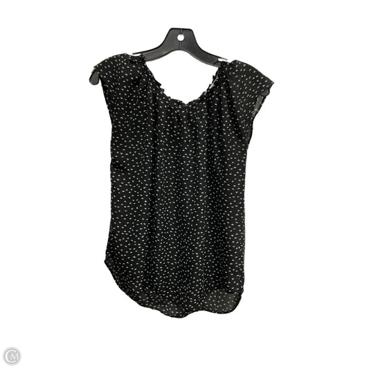 Blouse Short Sleeve By Lc Lauren Conrad In Black, Size: M