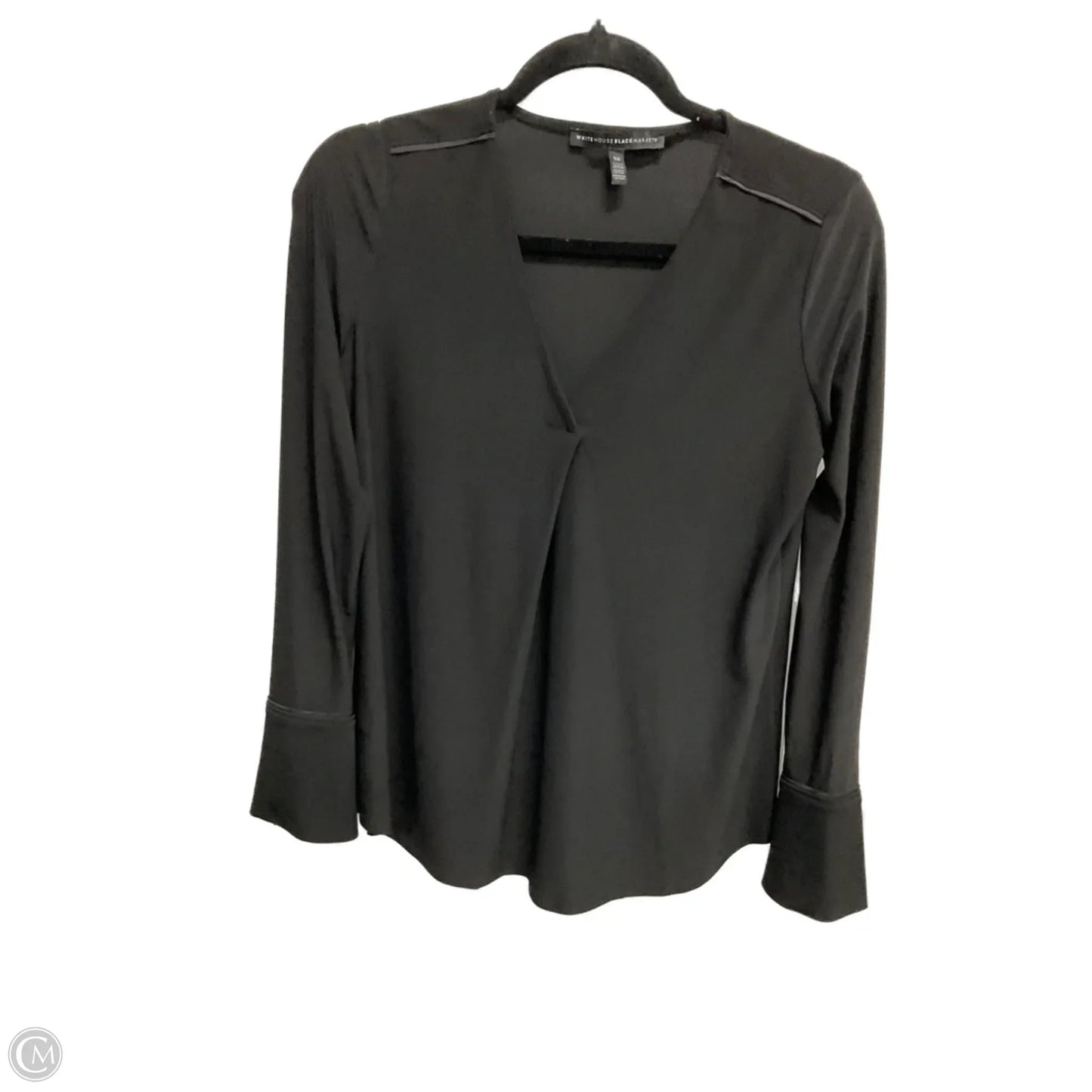 Top Long Sleeve By White House Black Market In Black, Size: Xs