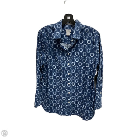 Blouse Long Sleeve By Chicos In Blue, Size: M
