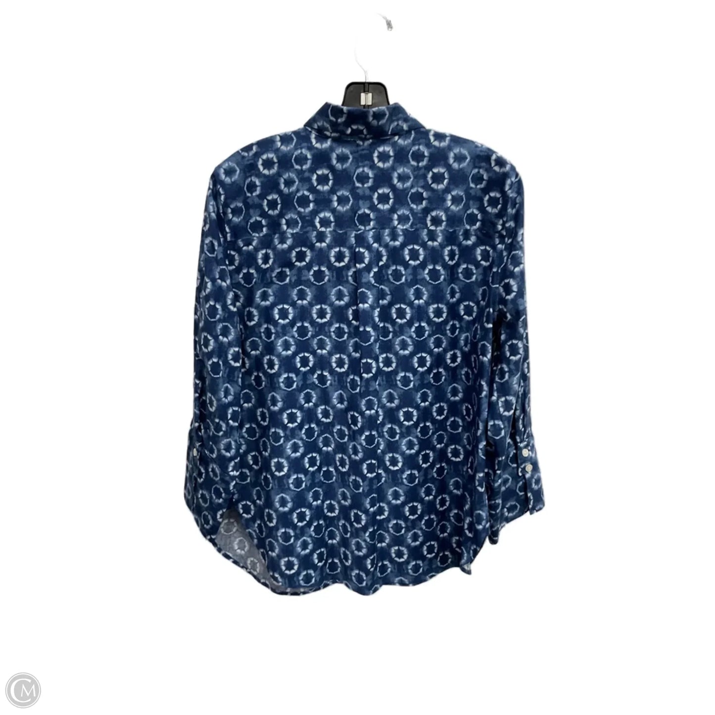 Blouse Long Sleeve By Chicos In Blue, Size: M