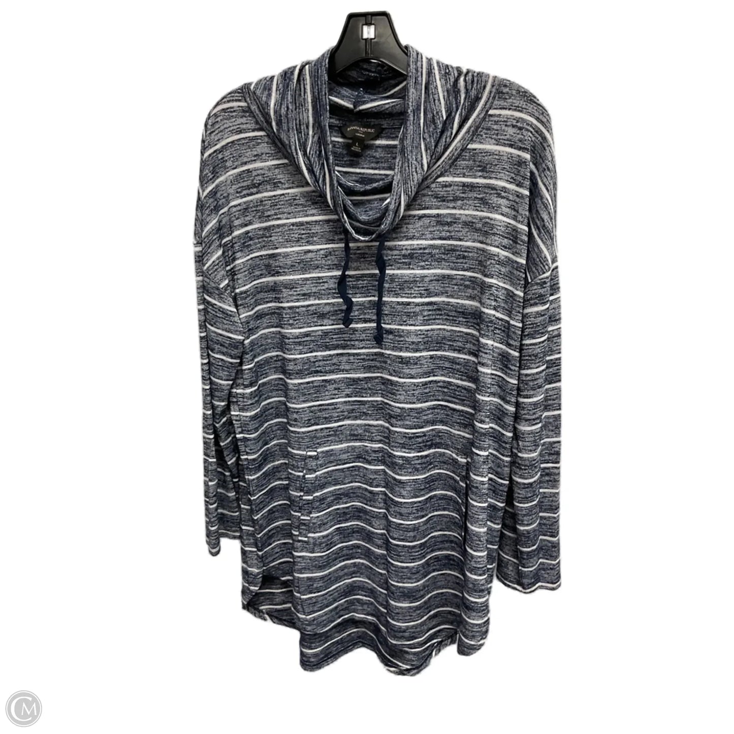 Top Long Sleeve By Banana Republic In Striped Pattern, Size: L