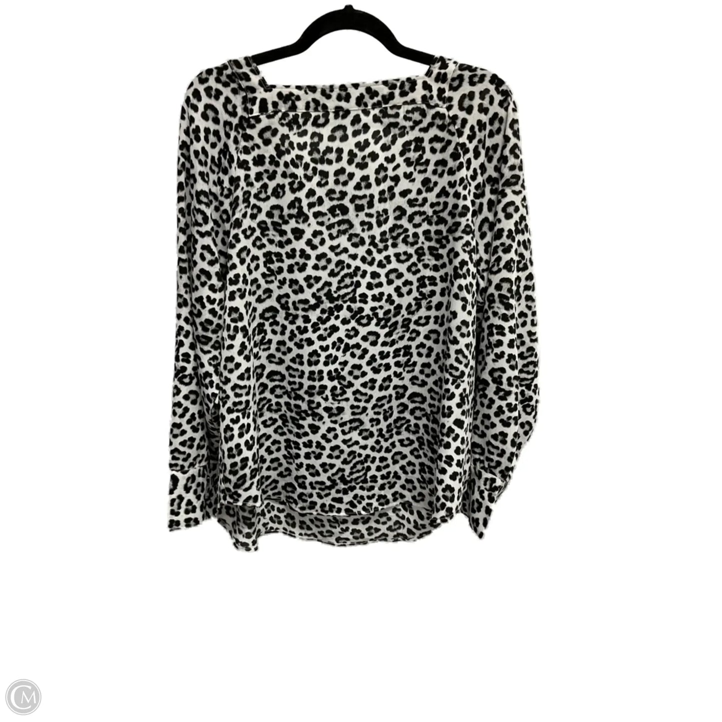 Blouse Long Sleeve By Ann Taylor In Leopard Print, Size: L