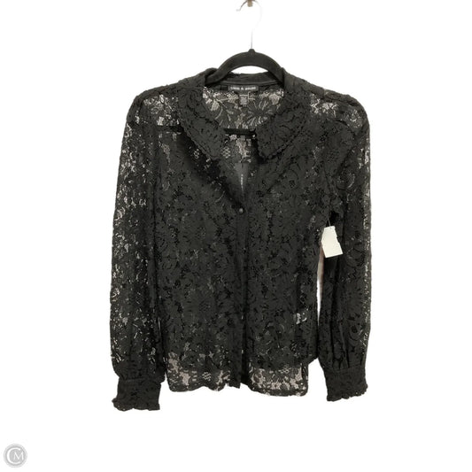 Top Long Sleeve By Cable And Gauge In Black, Size: Xs