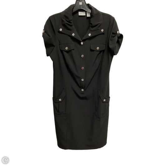 Dress Casual Midi By Chicos In Black, Size: S