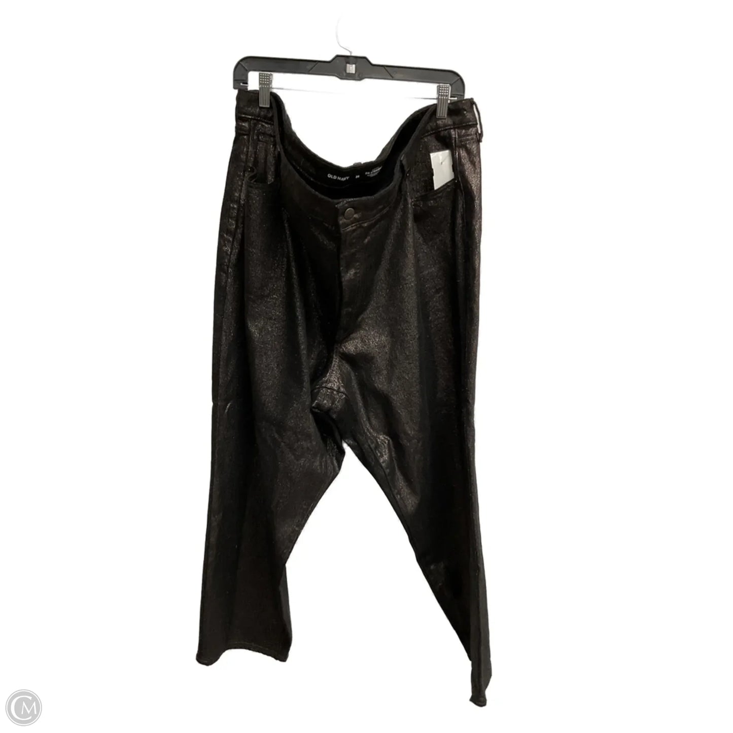 Jeans Straight By Old Navy In Black & Gold, Size: 26