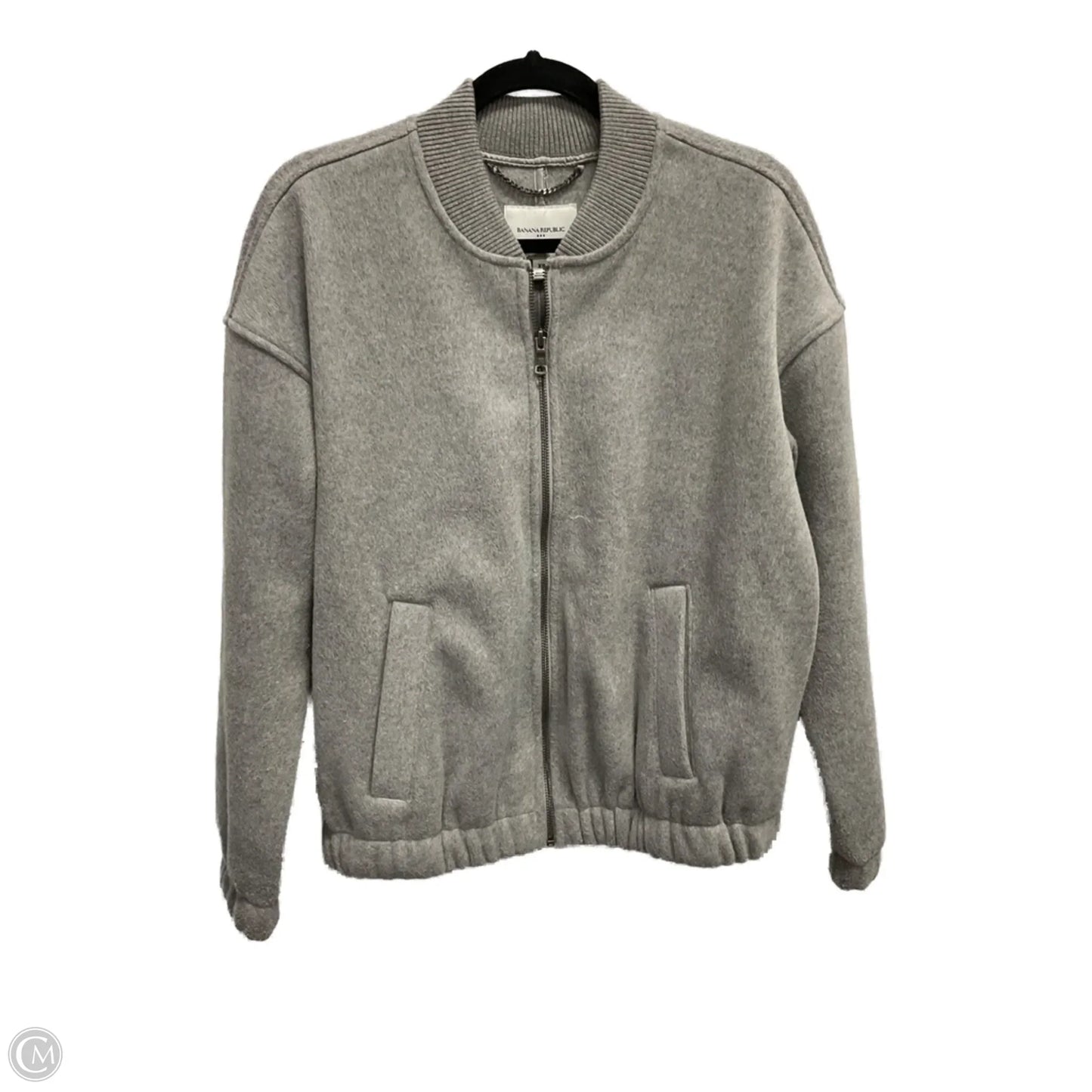 Jacket Faux Fur & Sherpa By Banana Republic In Grey, Size: Xs